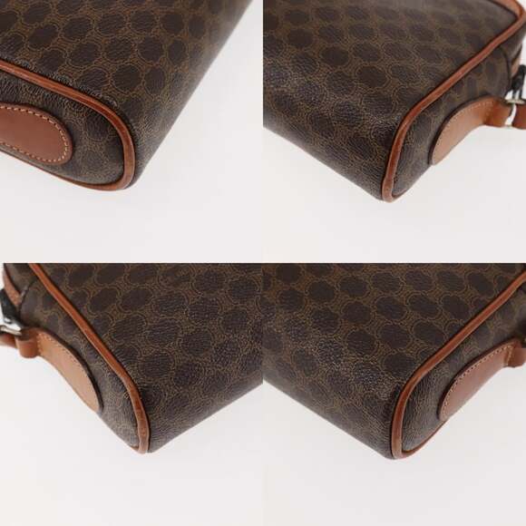 CELINE Macadam Canvas Shoulder Bag Pvc Leather Brown - Picture 10 of 13